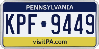 PA license plate KPF9449