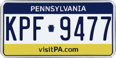 PA license plate KPF9477