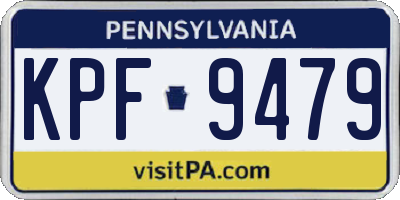 PA license plate KPF9479