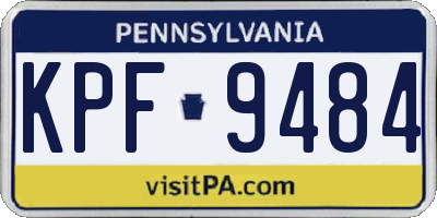 PA license plate KPF9484