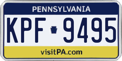 PA license plate KPF9495