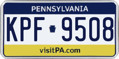 PA license plate KPF9508