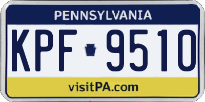 PA license plate KPF9510