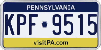 PA license plate KPF9515