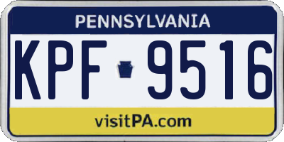 PA license plate KPF9516