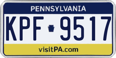 PA license plate KPF9517