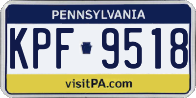 PA license plate KPF9518