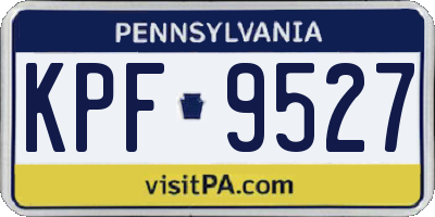 PA license plate KPF9527