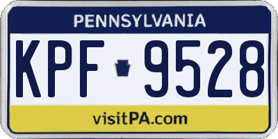 PA license plate KPF9528