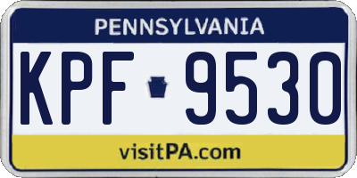 PA license plate KPF9530