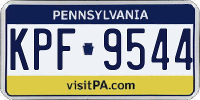 PA license plate KPF9544
