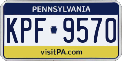 PA license plate KPF9570