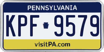 PA license plate KPF9579
