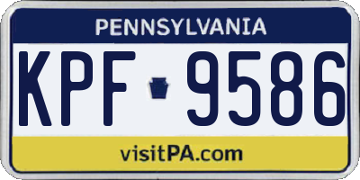PA license plate KPF9586