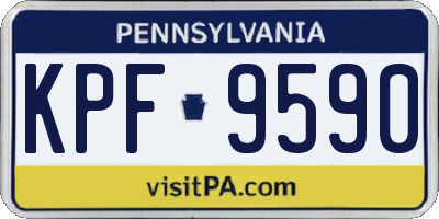 PA license plate KPF9590