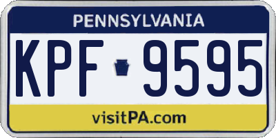 PA license plate KPF9595