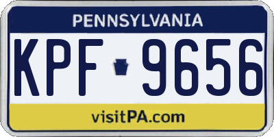 PA license plate KPF9656