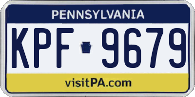 PA license plate KPF9679