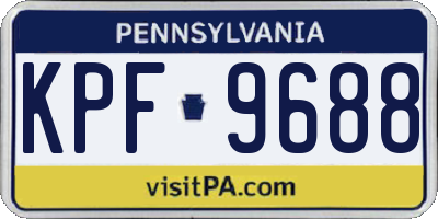 PA license plate KPF9688