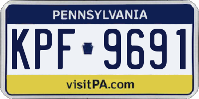 PA license plate KPF9691
