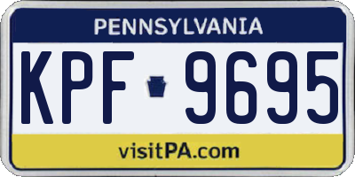PA license plate KPF9695