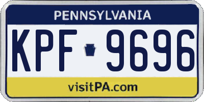 PA license plate KPF9696