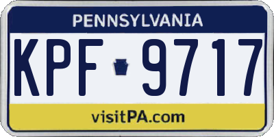 PA license plate KPF9717