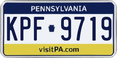 PA license plate KPF9719