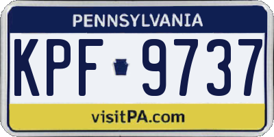 PA license plate KPF9737