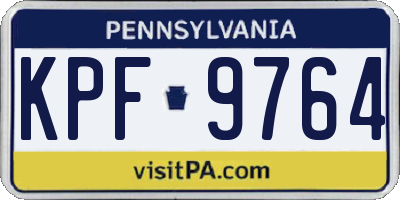 PA license plate KPF9764