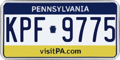 PA license plate KPF9775