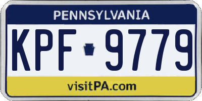 PA license plate KPF9779