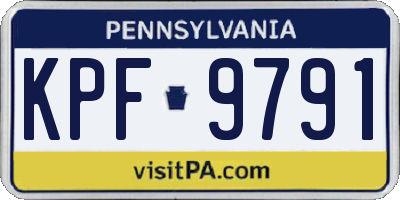 PA license plate KPF9791