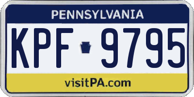 PA license plate KPF9795