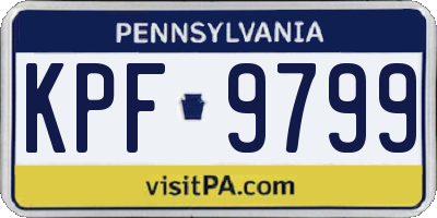 PA license plate KPF9799