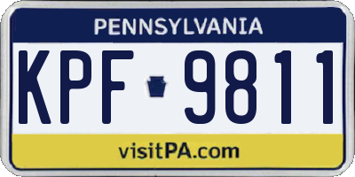 PA license plate KPF9811