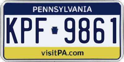 PA license plate KPF9861