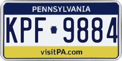 PA license plate KPF9884