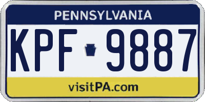 PA license plate KPF9887