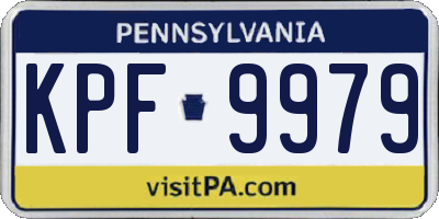 PA license plate KPF9979