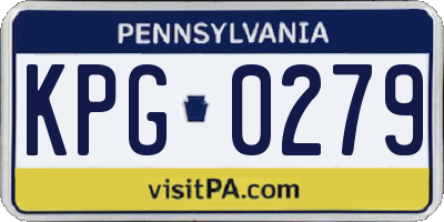 PA license plate KPG0279