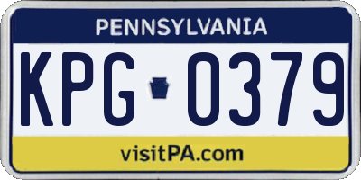 PA license plate KPG0379