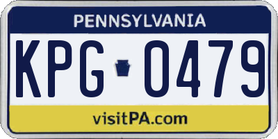 PA license plate KPG0479