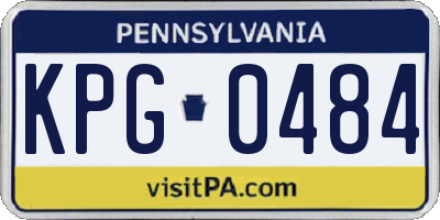 PA license plate KPG0484