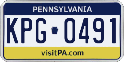 PA license plate KPG0491