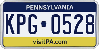 PA license plate KPG0528