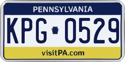 PA license plate KPG0529