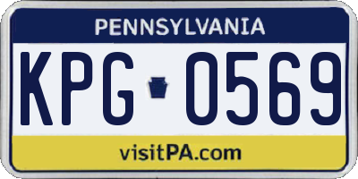 PA license plate KPG0569
