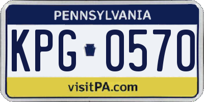 PA license plate KPG0570