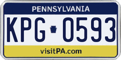 PA license plate KPG0593